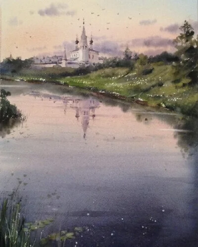 Galina Gomzina一直对水着迷：“水是真正的创造者。有时，它只停留一小段时间的画面，然后就消失了，随后出现了新的画面……而对于艺术家来说，将这些瞬间捕捉并描绘在画纸上是一件令人非常着迷的工作。