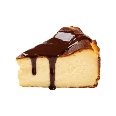 甜品巴斯克蛋糕白底头像