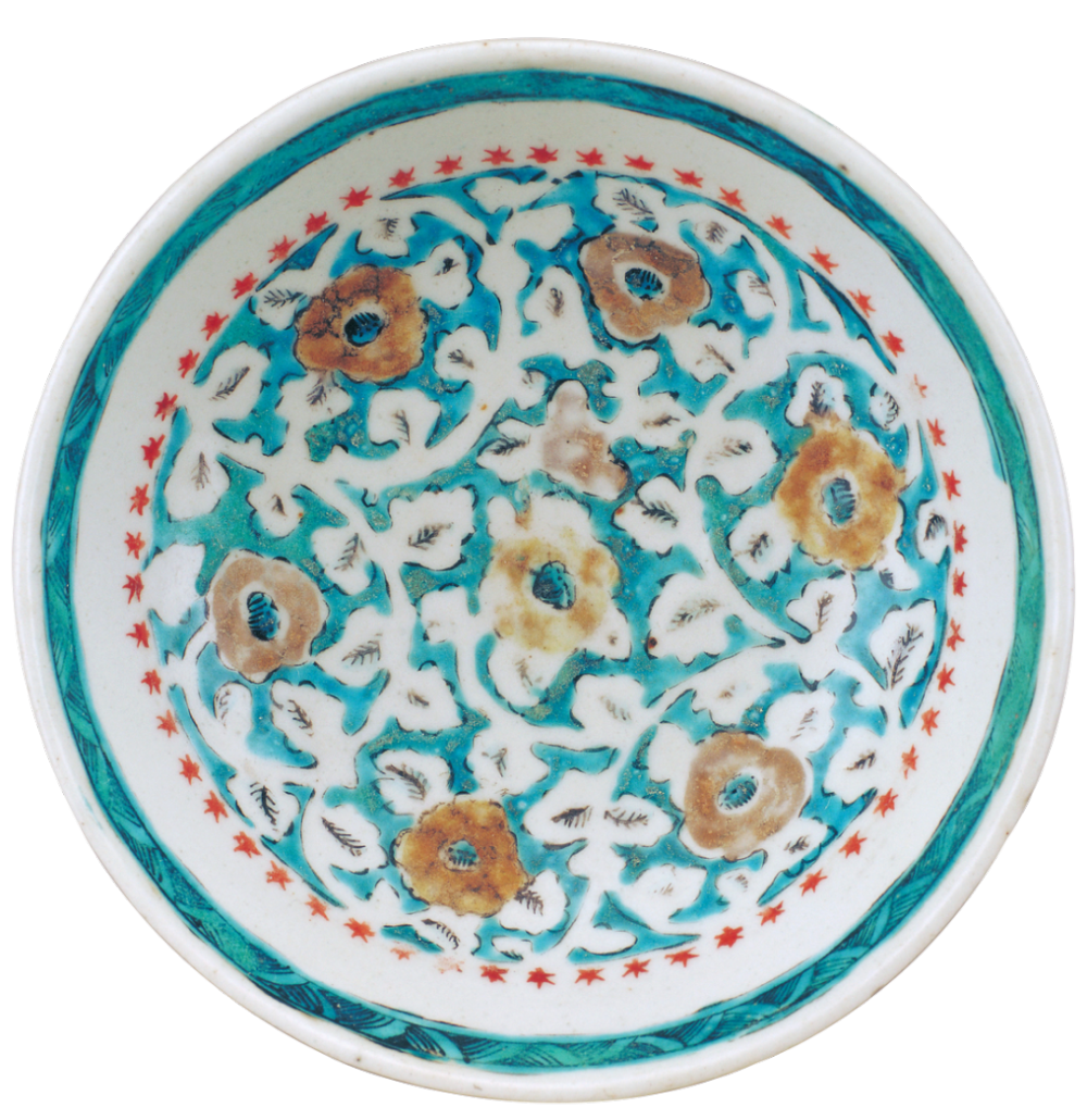 明嘉靖 五彩花卉纹诸葛碗