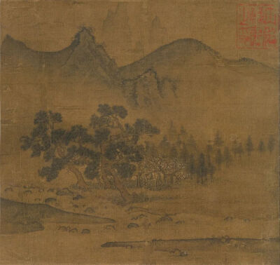 桃花春水图 佚名 南宋