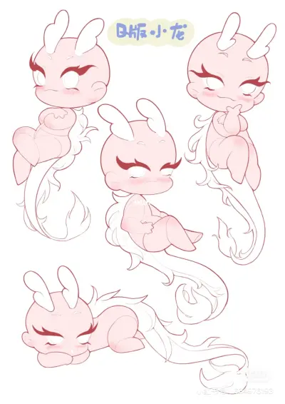 人体线稿，Q版，兽人