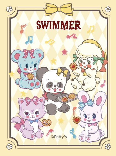 Swimmer 复古形象小可爱们 ！背景 头像 壁纸 