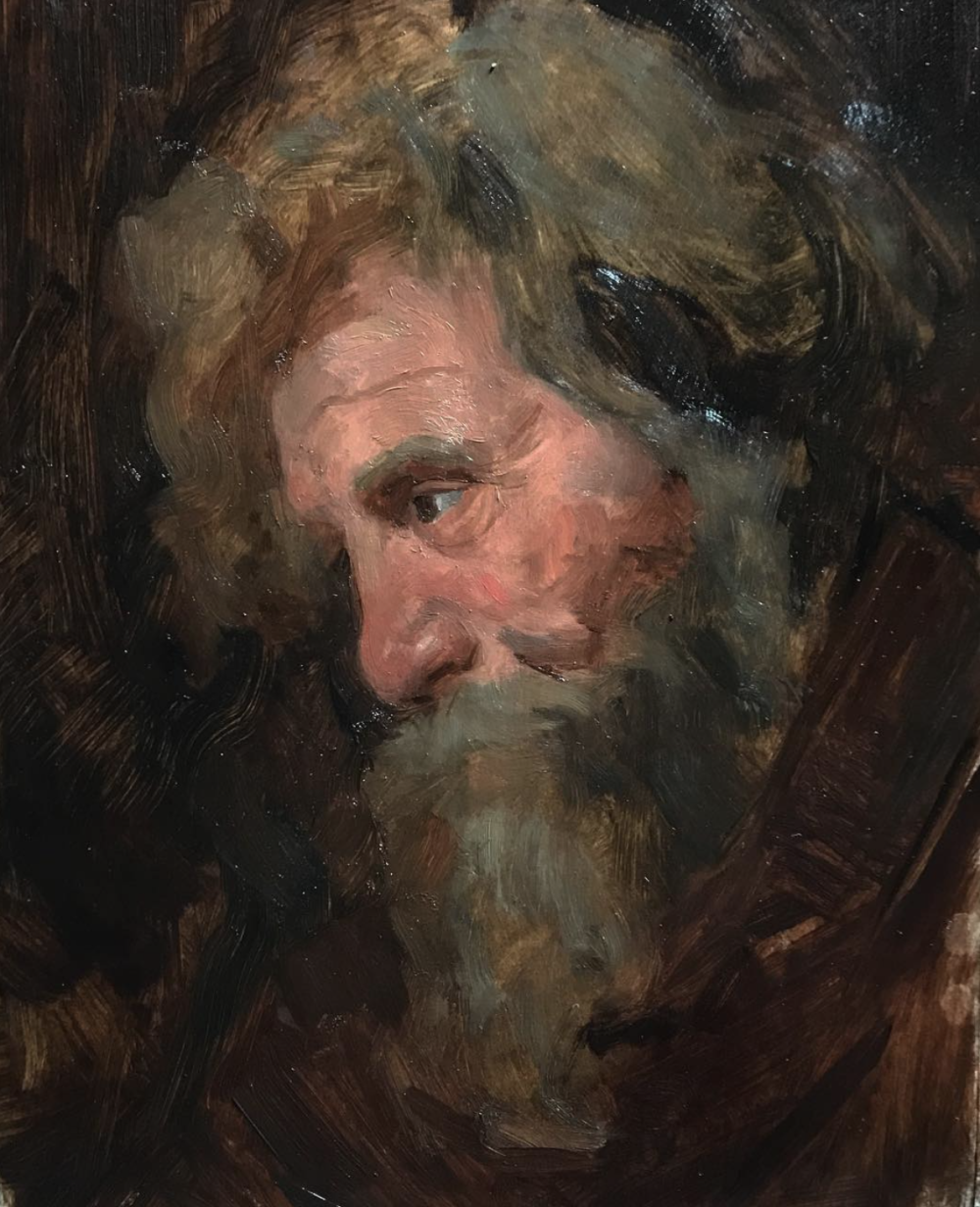 罗德里戈·马特奥是一位西班牙当代具象画家，以细腻而富有情绪张力的人物绘画而受到关注。他出生于西班牙，接受系统的学院派训练，在扎实的素描与油画基础之上发展出兼具古典结构与当代表达的个人风格。马特奥的创作多围绕人物肖像与半身像展开，尤其强调人物的精神状态与内在情绪。他擅长通过柔和却层次丰富的光影塑造体积，运用低饱和度的综合色调营造安静、内省的氛围。背景通常被处理得简洁甚至略带抽象，使观者的注意力集中在人物面部与姿态所传达的心理暗示之上。人物往往带有沉思或克制的表情，画面仿佛停留在情绪正在形成的瞬间，具有电影般的静态叙事感。