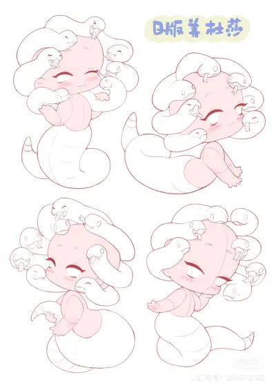 人体线稿，Q版，兽人