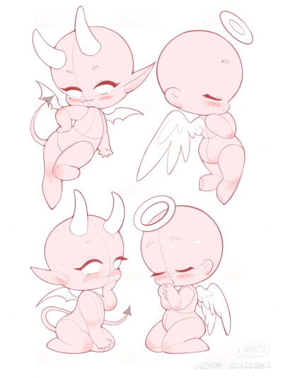 人体线稿，Q版，兽人