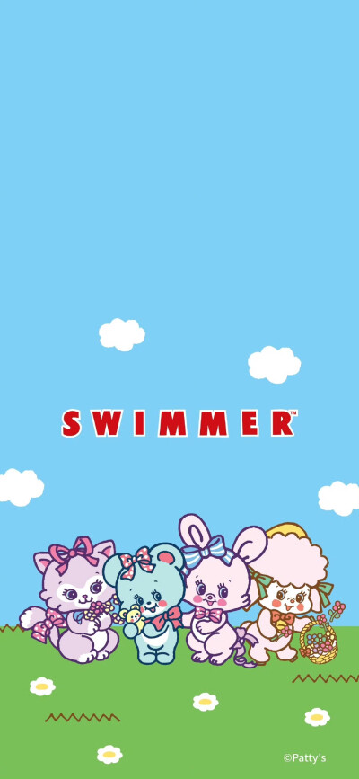 Swimmer 复古形象小可爱们 ！背景 头像 壁纸 