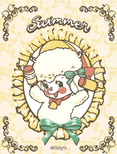 Swimmer 复古形象小可爱们 ！背景 头像 壁纸 