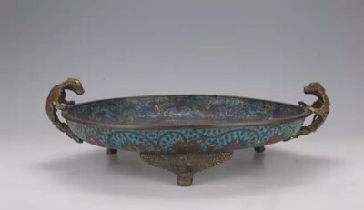 明晚期 景泰蓝太平有象盘 
观复博物馆藏
