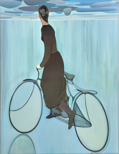 苏航《对面》2024年，布面油画，180 × 140cm