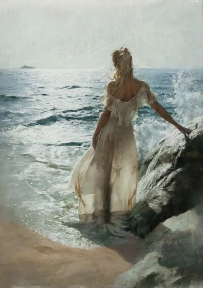 Vicente Romero Redondo
他的作品几乎描绘的都是女人
他画中的人
美的就像一场触不可及的梦
