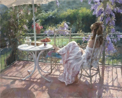 Vicente Romero Redondo
他的作品几乎描绘的都是女人
他画中的人
美的就像一场触不可及的梦
