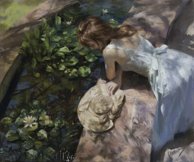 Vicente Romero Redondo
他的作品几乎描绘的都是女人
他画中的人
美的就像一场触不可及的梦
