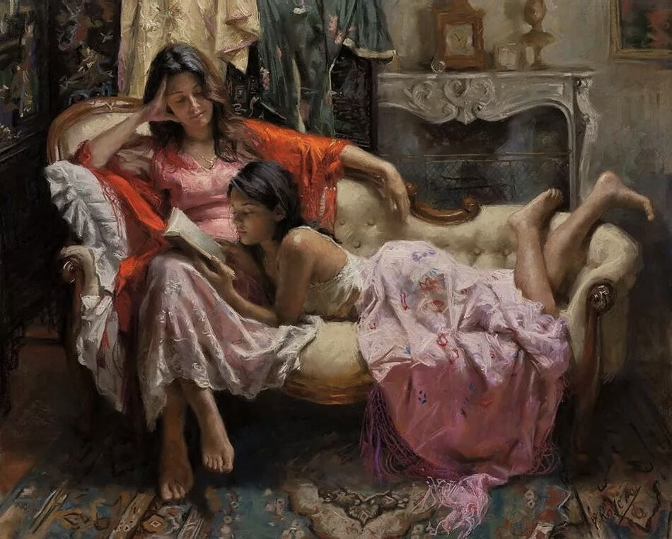 Vicente Romero Redondo
他的作品几乎描绘的都是女人
他画中的人
美的就像一场触不可及的梦
