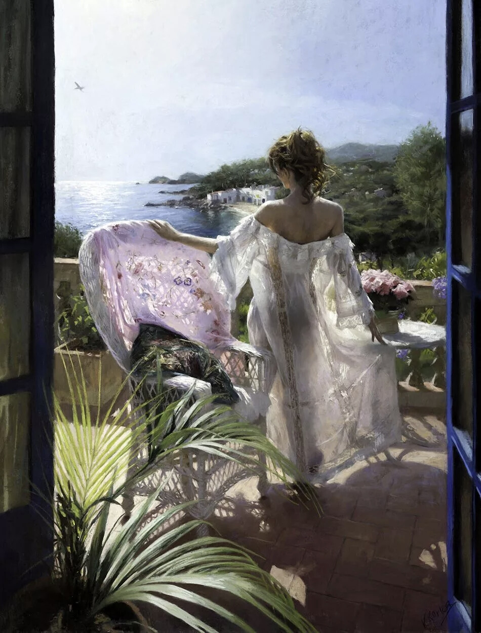 Vicente Romero Redondo
他的作品几乎描绘的都是女人
他画中的人
美的就像一场触不可及的梦
