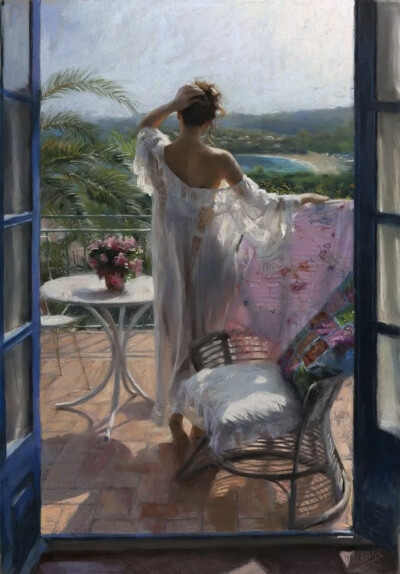 Vicente Romero Redondo
他的作品几乎描绘的都是女人
他画中的人
美的就像一场触不可及的梦
