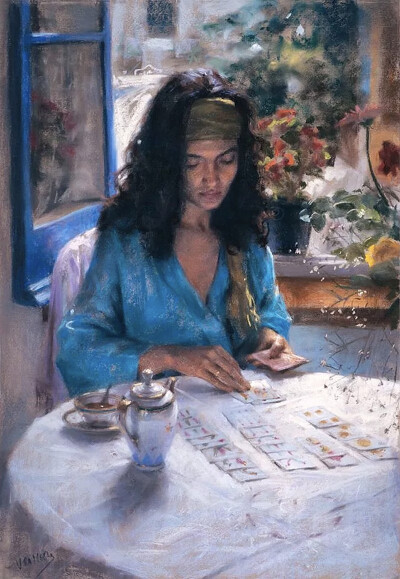 Vicente Romero Redondo
他的作品几乎描绘的都是女人
他画中的人
美的就像一场触不可及的梦
