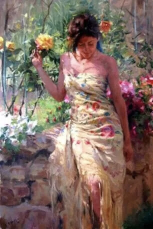 Vicente Romero Redondo
他的作品几乎描绘的都是女人
他画中的人
美的就像一场触不可及的梦
