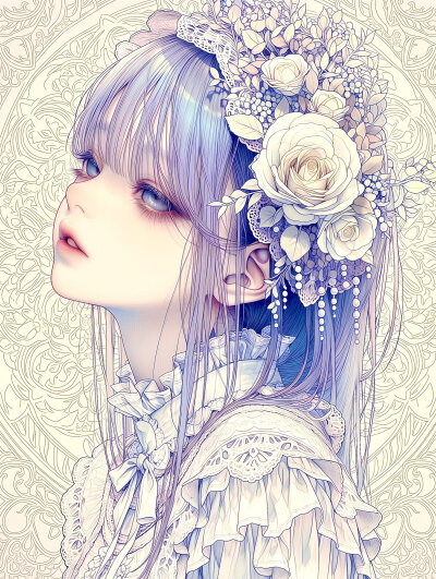 超爱的画风少女图 日本画师插画 洋裙 洛丽塔风 华丽
禁止商用 二改 自己收藏美图