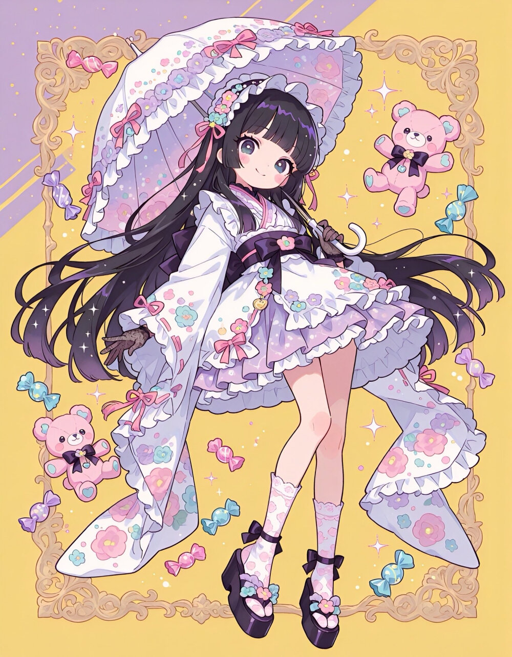 超爱的画风少女图 日本画师插画 洋裙 洛丽塔风 华丽
禁止商用 二改 自己收藏美图