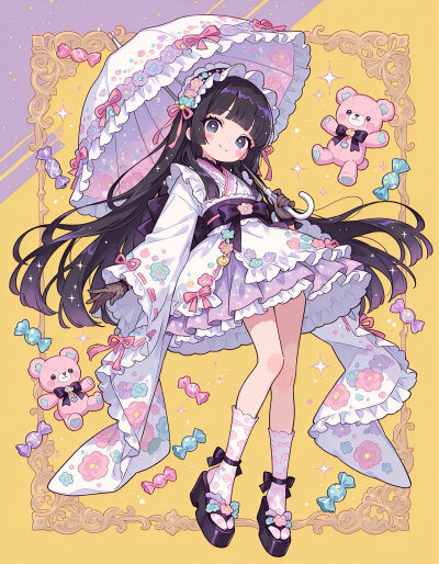 超爱的画风少女图 日本画师插画 洋裙 洛丽塔风 华丽
禁止商用 二改 自己收藏美图