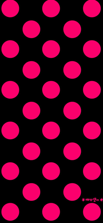 黑底粉点