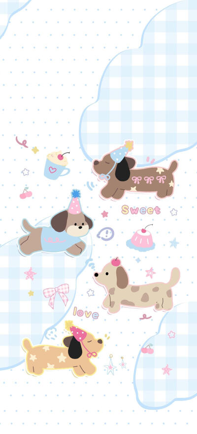 腊肠小狗壁纸·图源微博