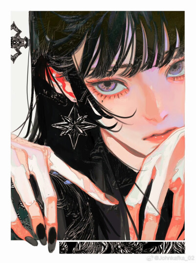 人物插画绘画线稿黑白手绘头像素描临摹细节几何素材风格个性
@johnkafka_02