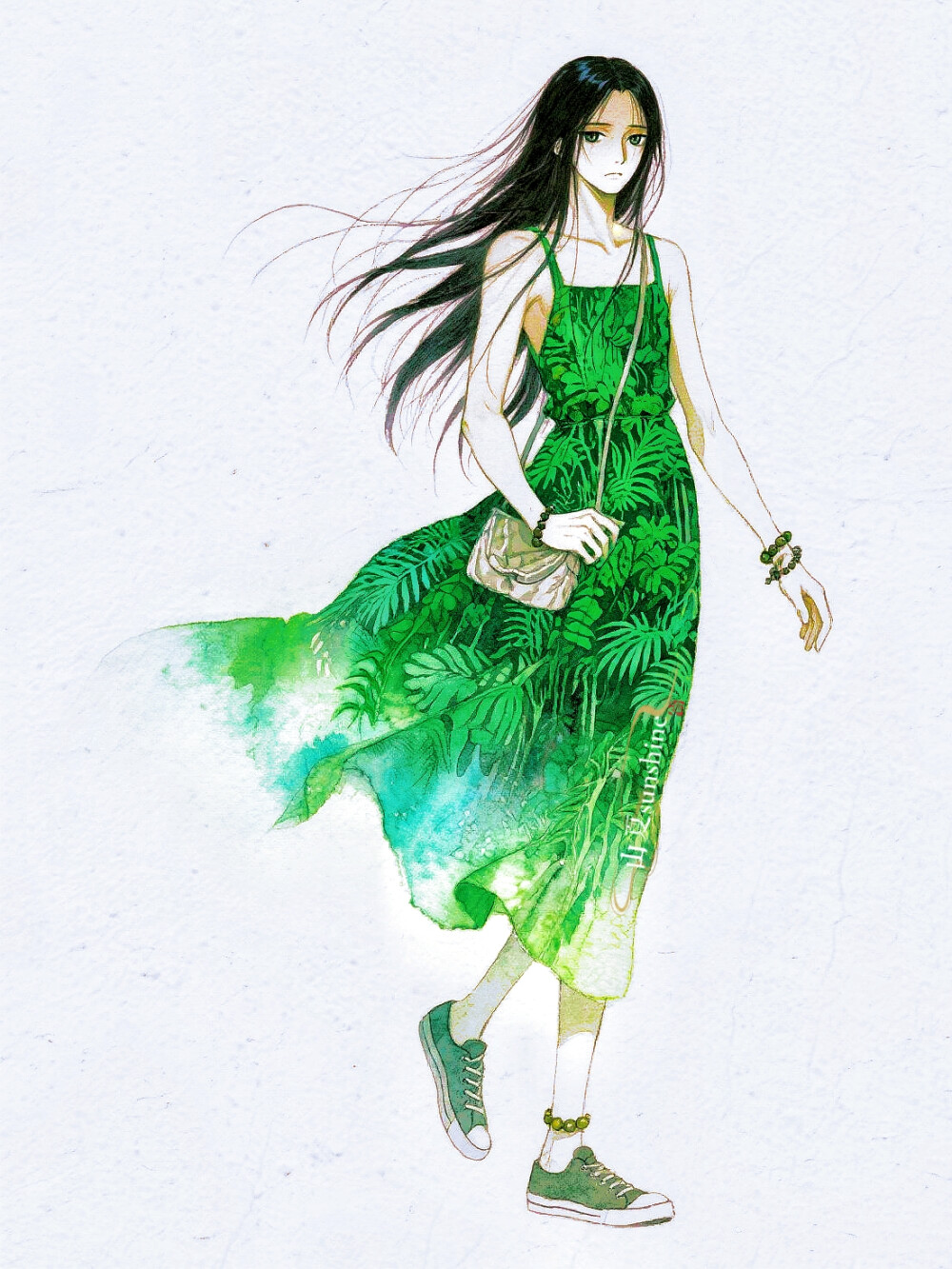 他说你任何为人称道的美丽，不及他第一次遇见你，时光苟延残喘，无可奈何#服设#立绘#角色设计#穿搭bot#情绪#创作人计划