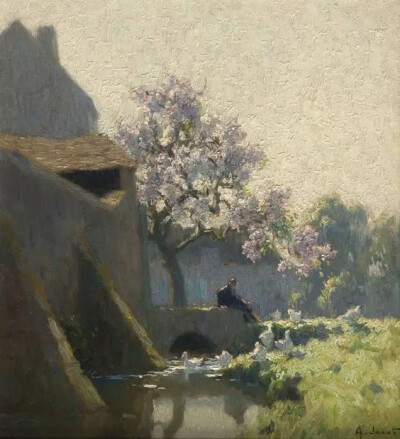 艺术家Jacob Alexandre 的油画
画面透露出一种迷人的朦胧美
感受一下晨雾和树木的呼吸
