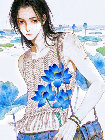 他说你任何为人称道的美丽，不及他第一次遇见你，时光苟延残喘，无可奈何#服设#立绘#角色设计#穿搭bot#情绪#创作人计划