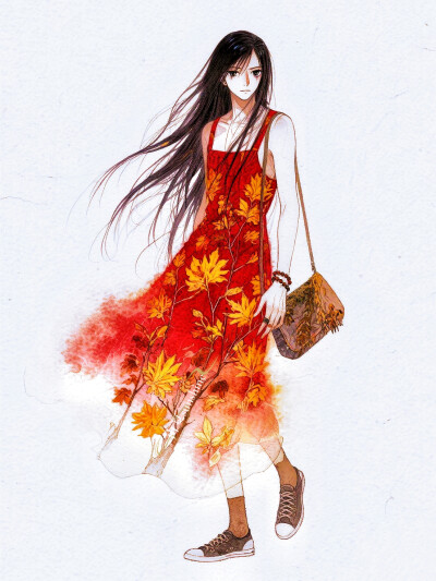 他说你任何为人称道的美丽，不及他第一次遇见你，时光苟延残喘，无可奈何#服设#立绘#角色设计#穿搭bot#情绪#创作人计划