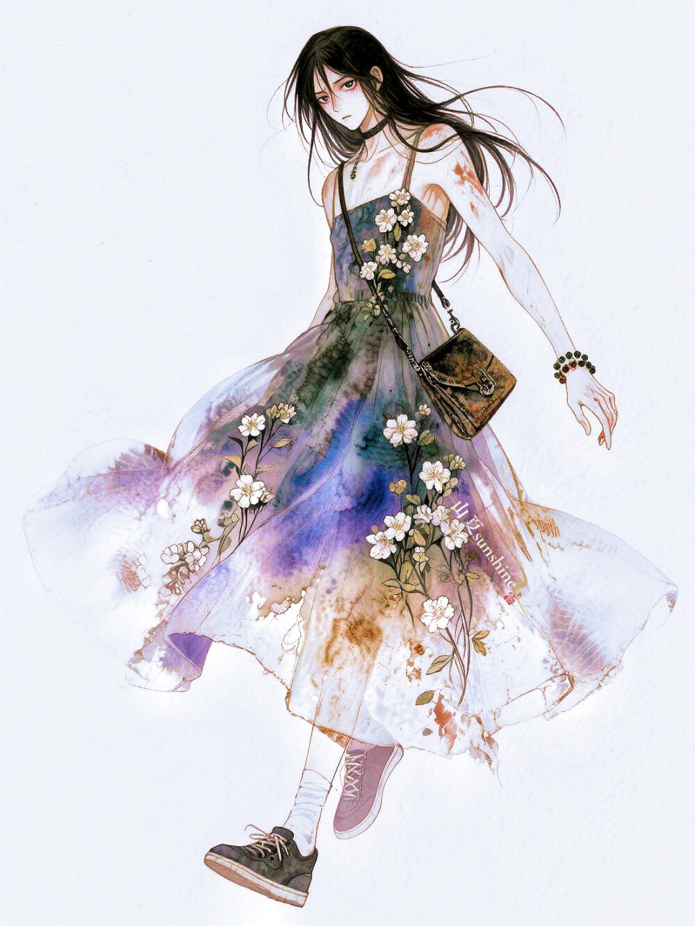 他说你任何为人称道的美丽，不及他第一次遇见你，时光苟延残喘，无可奈何#服设#立绘#角色设计#穿搭bot#情绪#创作人计划