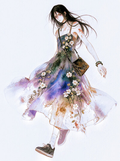 他说你任何为人称道的美丽，不及他第一次遇见你，时光苟延残喘，无可奈何#服设#立绘#角色设计#穿搭bot#情绪#创作人计划