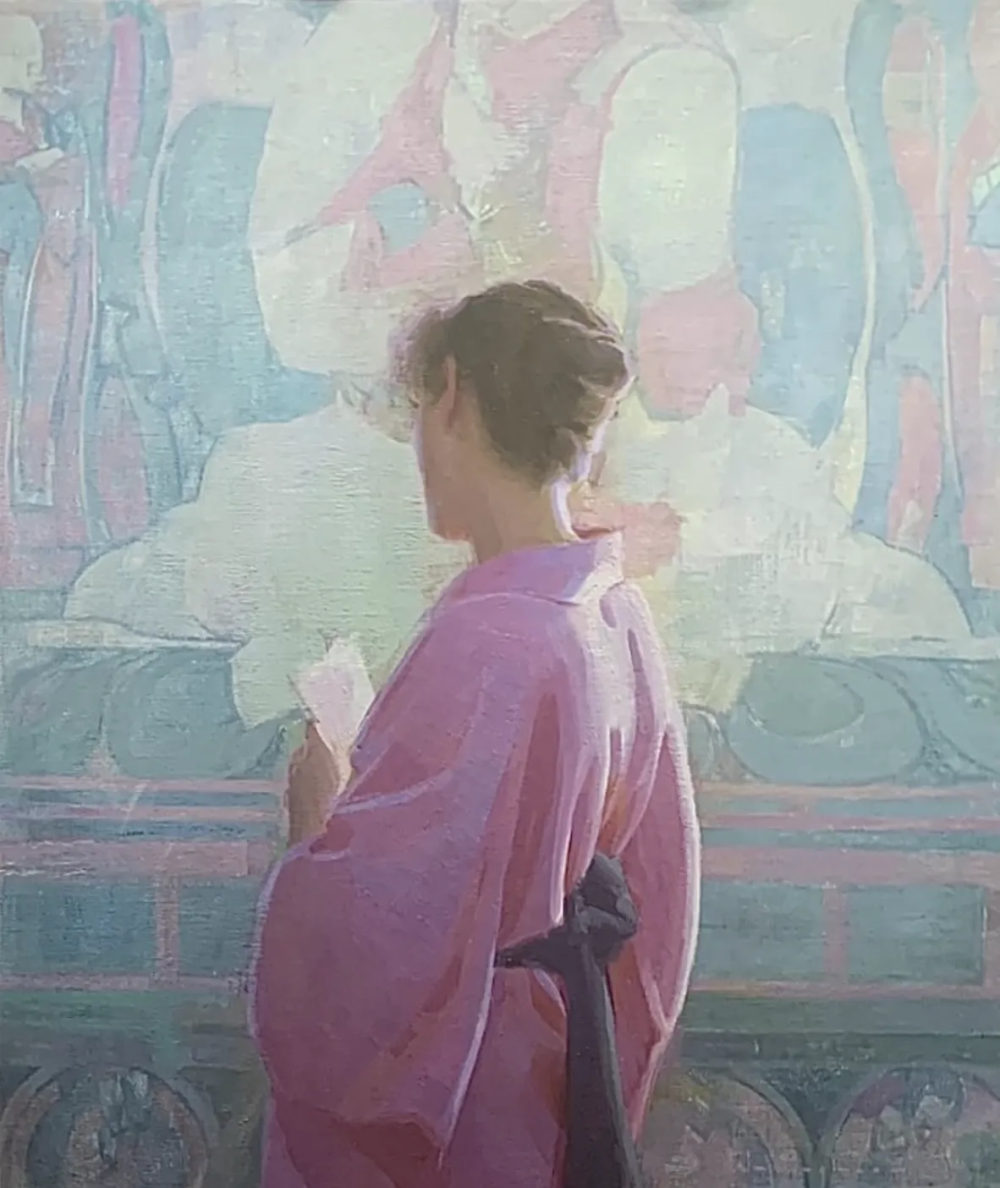 亚伦·韦斯特伯格（美国）是一位当代写实主义画家，以富有古典诗意的光影处理、优雅抒情的构图和色彩语言著称。他是一位紧密承接传统与当代的写实画家。他的作品既尊重经典结构，又具个人现代情绪；他的教学与创作实践强调直接表达、不拘泥细节，却能触动观者的情感共鸣。其“寂静中的优雅”，在当代艺术中愈见难能可贵。