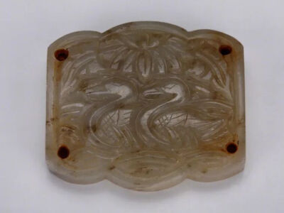 金代 青玉雕水禽纹带饰
观复博物馆藏
