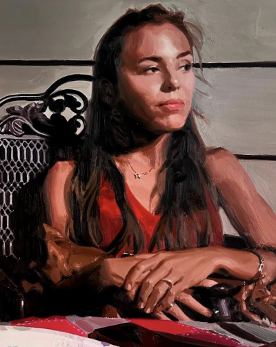 迈克尔·德·布里托是一位活跃于当代艺术界的具象画家，以细腻而富有情绪张力的人物绘画而受到关注。他的创作建立在扎实的写实基础之上，同时融入更加自由的笔触与当代绘画语言，使作品在结构严谨与情感表达之间取得平…