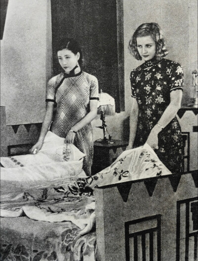 1934年《归来》，阮玲玉和妮姬娣娜