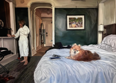 迈克尔·德·布里托是一位活跃于当代艺术界的具象画家，以细腻而富有情绪张力的人物绘画而受到关注。他的创作建立在扎实的写实基础之上，同时融入更加自由的笔触与当代绘画语言，使作品在结构严谨与情感表达之间取得平…