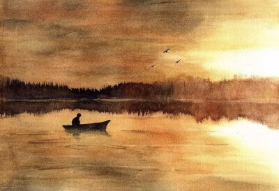 美国女画家 Lin Frye 水彩作品优美的色调搭配虚实有秩的空间感营造出一种迷人的意境美