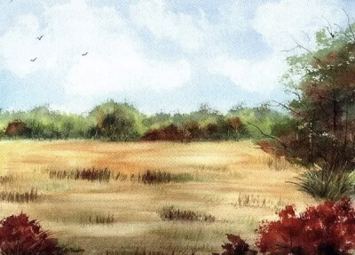 美国女画家 Lin Frye 水彩作品优美的色调搭配虚实有秩的空间感营造出一种迷人的意境美