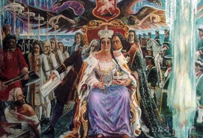 叶夫格拉夫·帕伊马诺夫的画作《言行一致。安娜·伊万诺夫娜女皇》