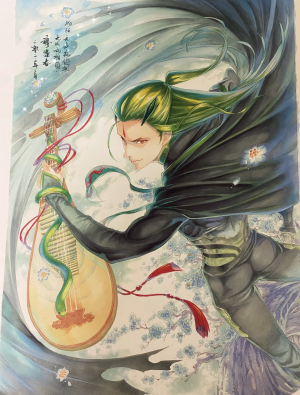 穆逢春绘制复制画。《斗罗大陆》漫画同人作品。毒斗罗独孤博。(来源于网络，侵权删)