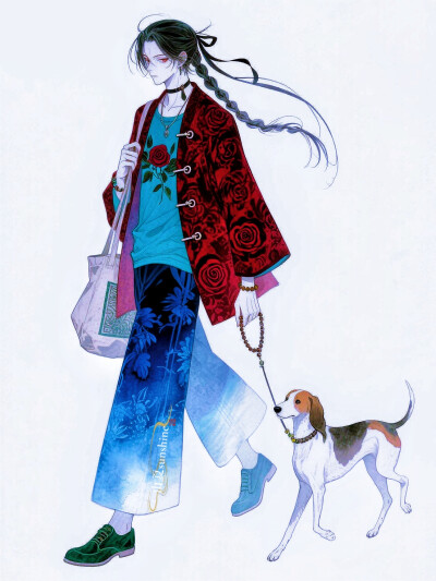 新中式美学|取草木之泽染布，借古画之姿裁衣#cos场照#服设#新中式 #立绘#ootd