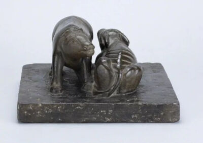 清代 石雕立马卧牛压石
观复博物馆藏
