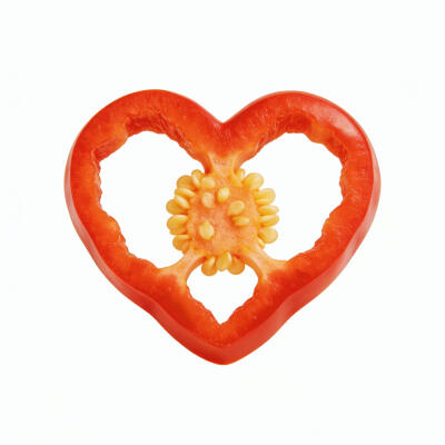 爱心辣椒白底头像