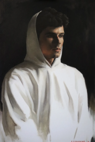 埃里克·J·德拉蒙德是一位美国当代具象画家，以细腻而富有表现力的人物绘画而受到关注。他的创作建立在扎实的写实绘画基础之上，同时融合更加自由的笔触和当代表达方式，使作品在传统结构与情绪表达之间形成平衡。