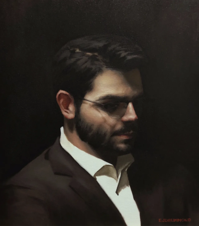 埃里克·J·德拉蒙德是一位美国当代具象画家，以细腻而富有表现力的人物绘画而受到关注。他的创作建立在扎实的写实绘画基础之上，同时融合更加自由的笔触和当代表达方式，使作品在传统结构与情绪表达之间形成平衡。