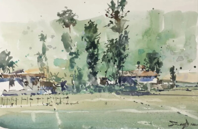 斯里兰卡水彩画家——Sanjeewee Senevirathna作品欣赏
