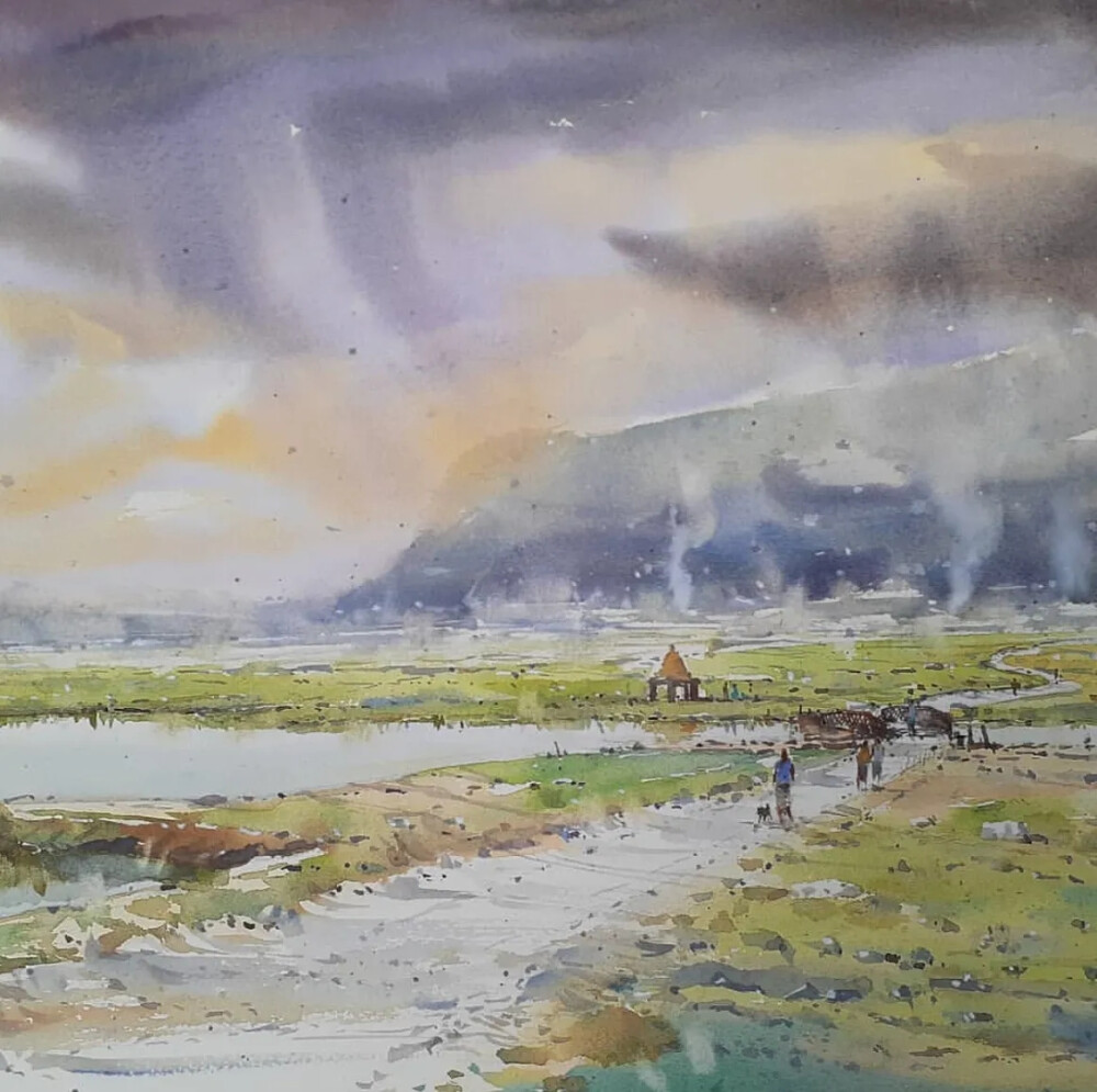 斯里兰卡水彩画家——Sanjeewee Senevirathna作品欣赏
