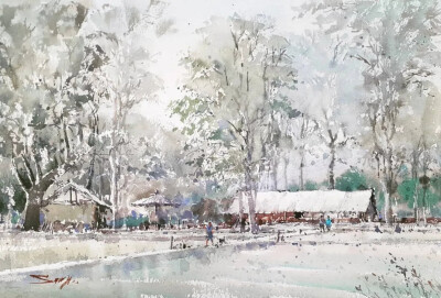 斯里兰卡水彩画家——Sanjeewee Senevirathna作品欣赏
